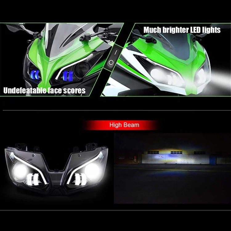 Motorcycle Head light Headlight Lamp For Kawasaki Ninja 250 Ninja 300 Headlight Assembly 2013-2018