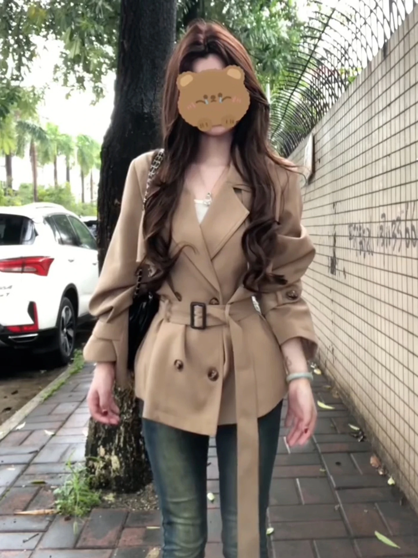 

Korean Sle Khaki Women's Windbreaker Jaet Spring Autumn New 2026 Trendy High-End Faion Top Ladies ort Outerwear
