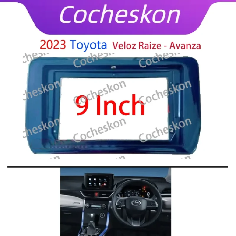 

2 Din 9 Inch Car Radio Fascias for TOYOTA Veloz-Raize-Avanza 2023 Frame ABS PC Installation DVD Gps Android Multimedia Player