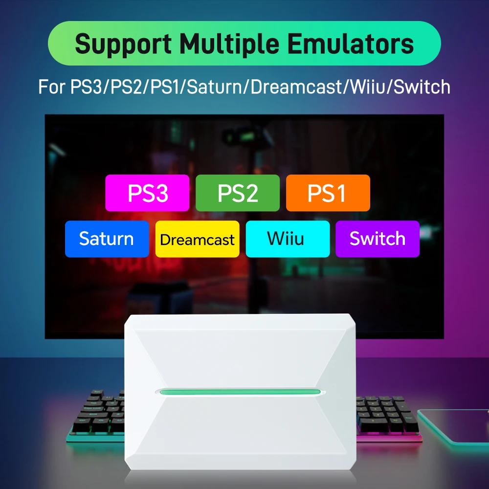 Playnite e Retrobat Console per dischi rigidi da gioco da 500 GB HDD da gioco retrò con oltre 38200 giochi e 49 emulatori Plug & Play per PS3/PS2/PS1/N64