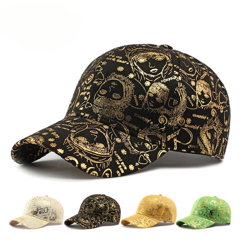 

Fashionable Womens Graffiti Hard Top Baseball Cap Sunshade Adjustable Strap for Mens