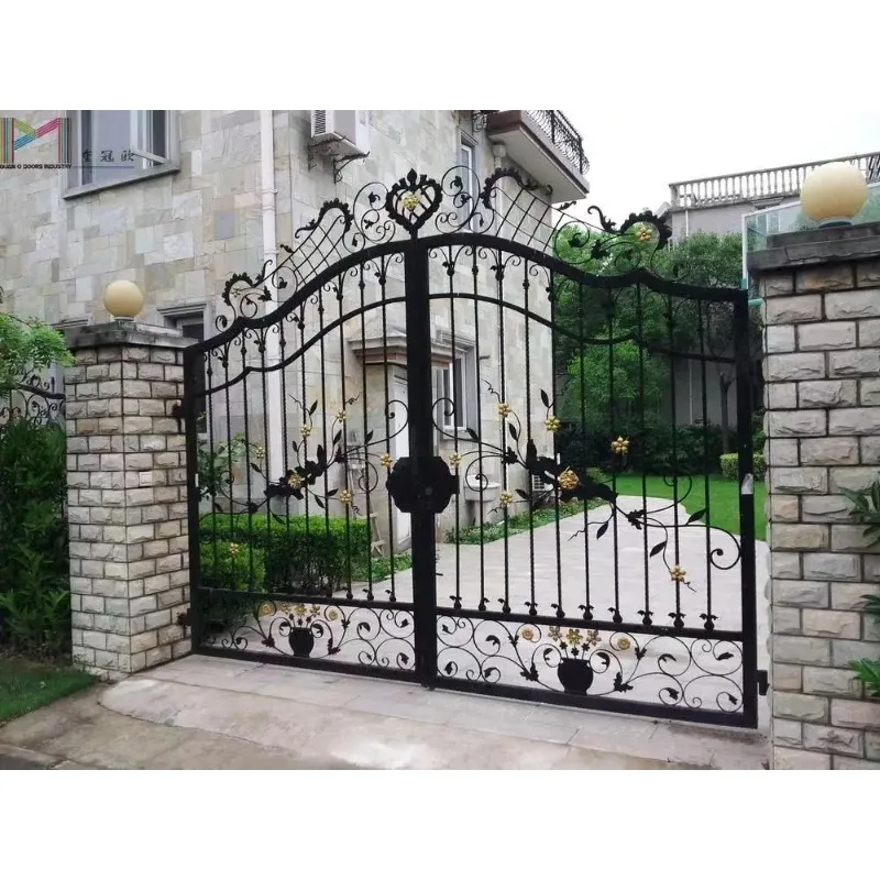 أسعار بوابة الألومنيوم ذات التصميم الحديث، بيت القرية، بوابة متأرجحة #5