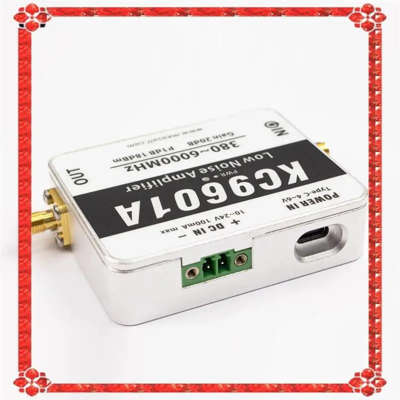 24 時間配信 KC9601A 20Db 高利得低ノイズアンプ 380Mhz-6Ghz 超広帯域 LNA モジュール 2.4G/5.8G Type-C 電源