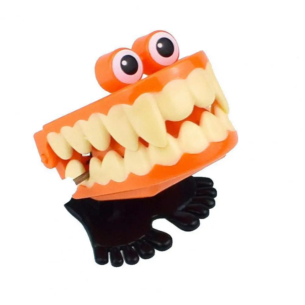 Halloween Clockwork Toy Jumping Denture Prank Toy