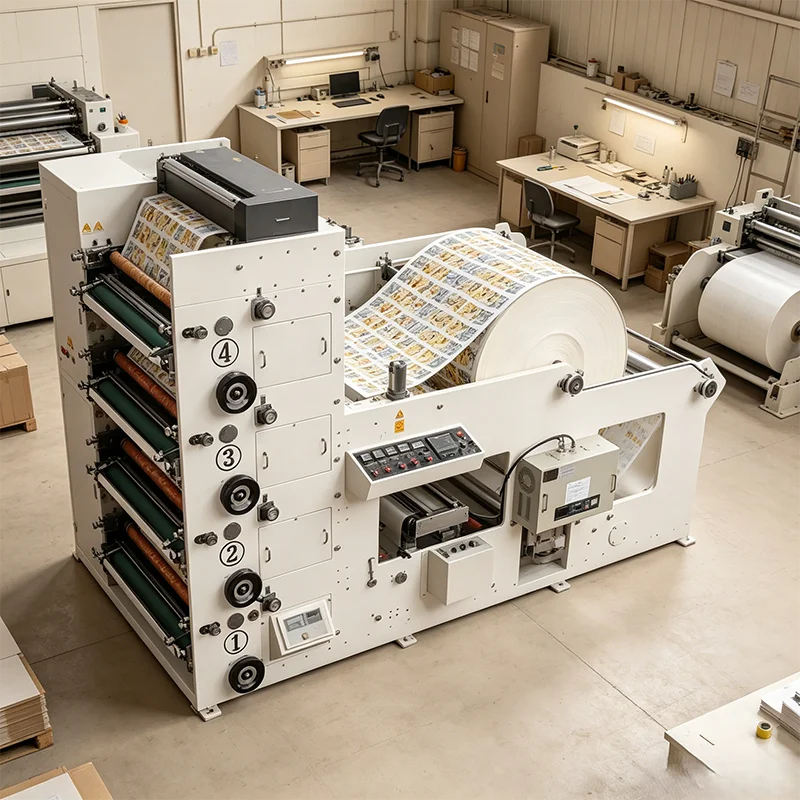 Multifunctional Flexo Printing Machine Automatic Feeding Printer for Packaging Film Labels