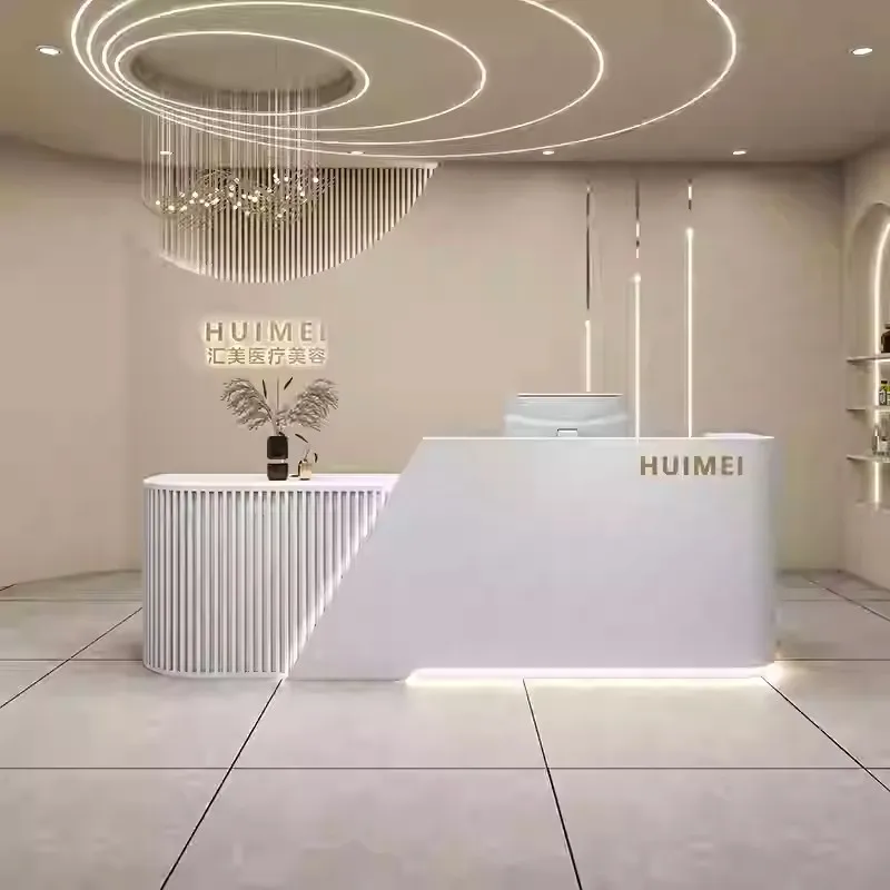 Beauty Salon Reception Desk Cash Register Clothing Store Bar Simple Light Luxury Hotel Company Bancone Reception 150x60x100cm