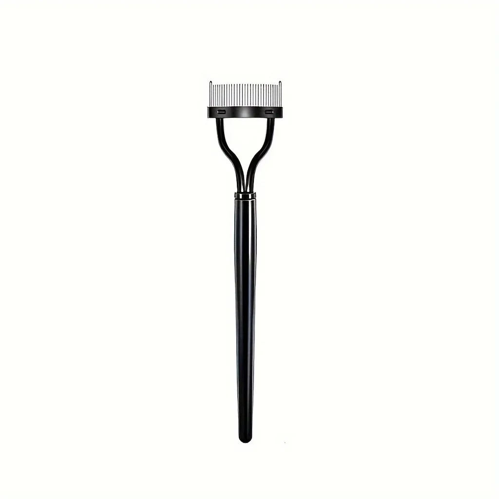 

1-Pack Curved Eyelash Separator - With Mascara Brush, Comb Cover And Makeup Brush, A Must-Have Tool For Perfect Eye Makeup