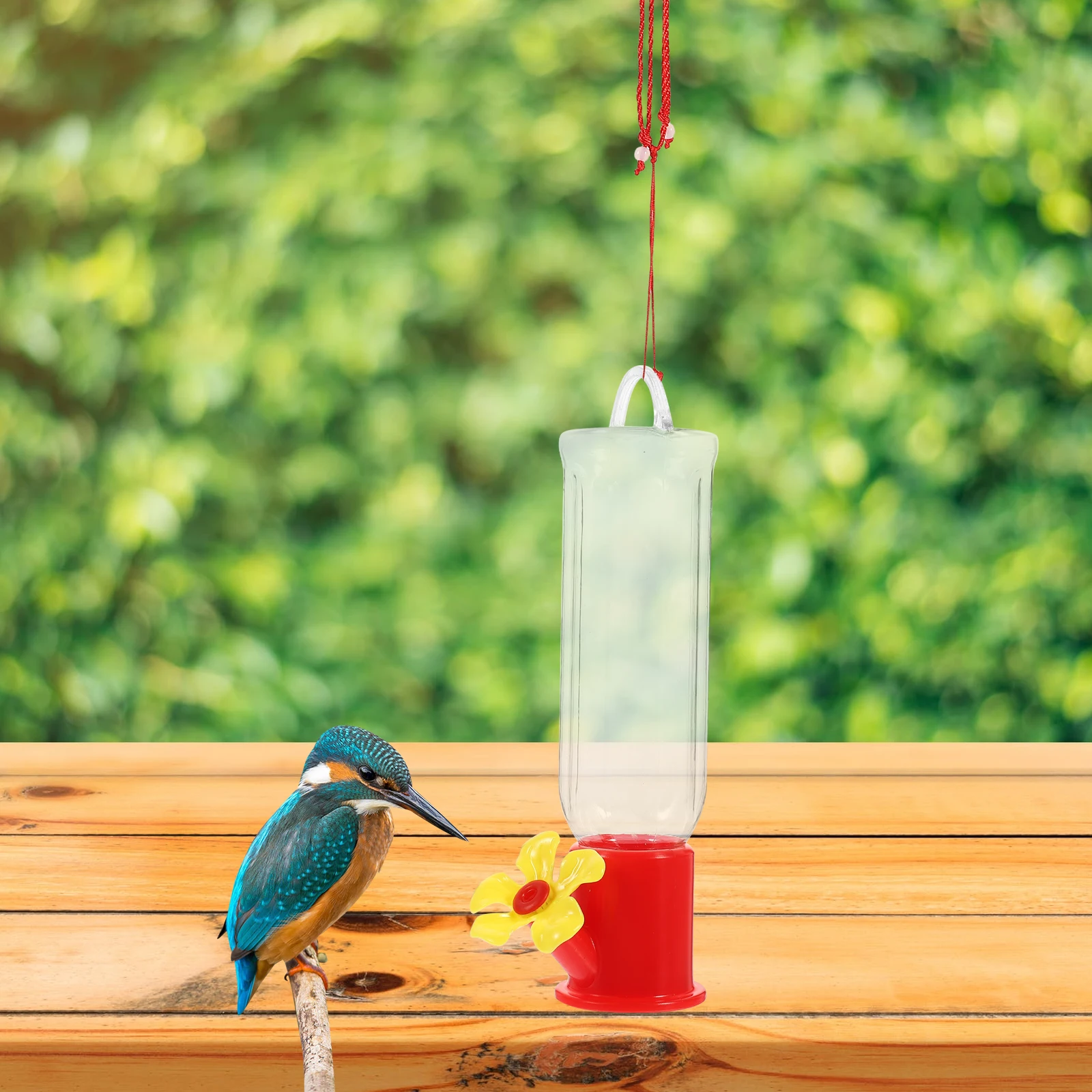 

4pcs Hummingbird Feeder Hanging Garden Decorative Plastic Bird Feeders for Outdoor Easy Observation Durable Simple