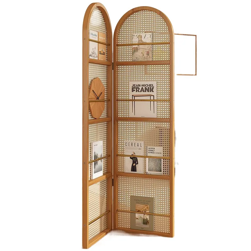

Japanese rattan screen, folding mobile interior, living room office bedroom baffle