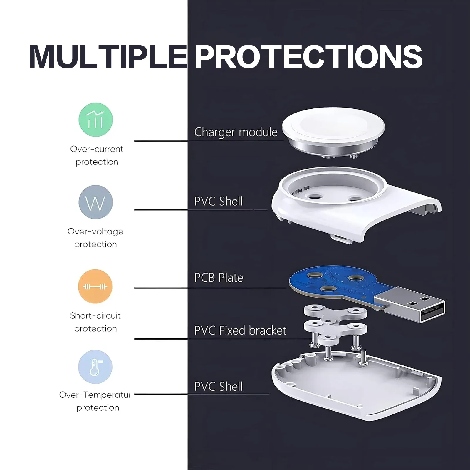 Portable Apple Watch Charger Magnetic Wireless Charging Keychain Travel USB Fast Charger For iWatch Series Accessories Outdoor view 5