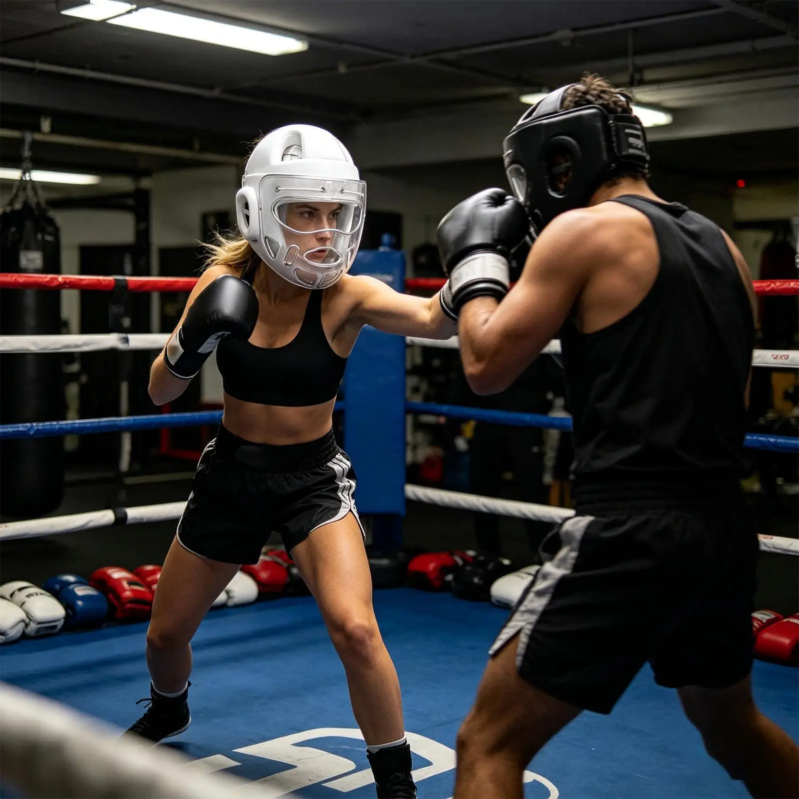 Boxing Helmet Full Face Protection For Sparring Boxing Face Protection For Kids Adults Beginners Kickboxing Gym Competition