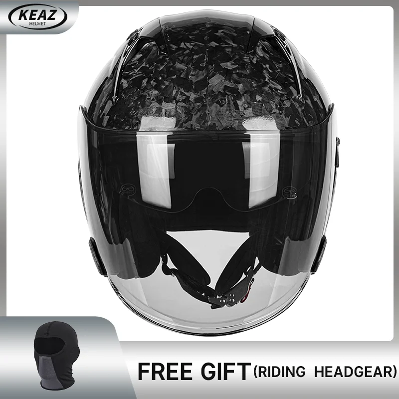 

Панорамный вид широкого зрения, высокопрочный мотоциклетный шлем из углеродного волокна три четверти, сертифицированный DOT, улучшенный опыт езды