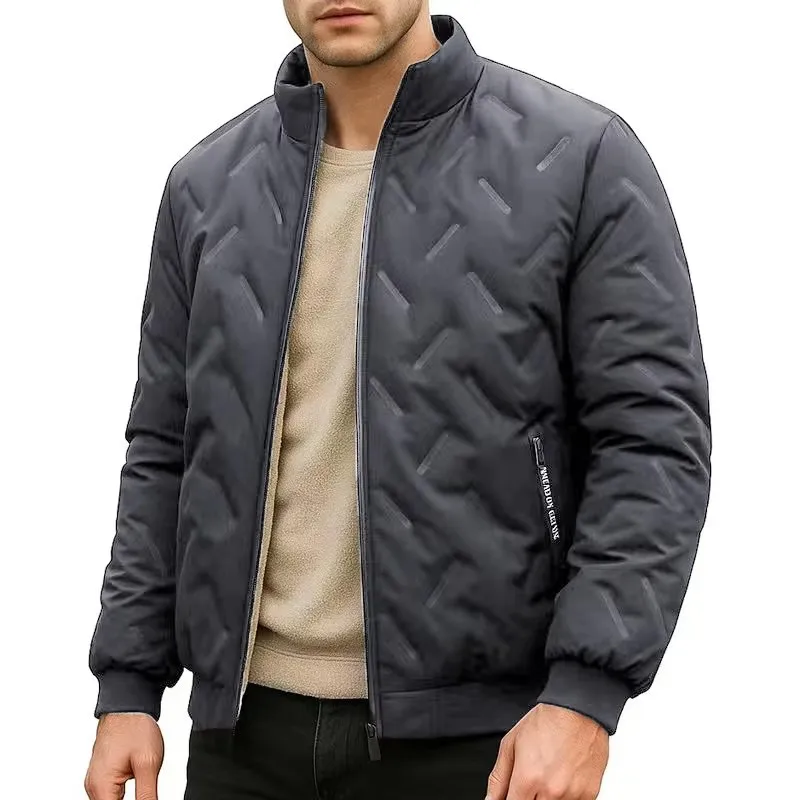 Neue Winddichte Herrenjacken, Wasserabweisende Freizeitjacken mit Reißverschluss, Schwere Parkas, Sportliche Outdoor-Warme Dicke Streetwear – Detail 2