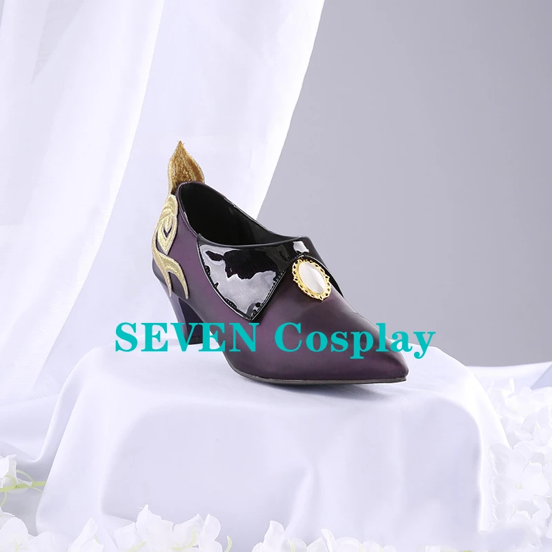 

SEVEN Cosplay Presale Game Genshin Impact Keqing Cosplay Shoes Pointy Mouth High Heels