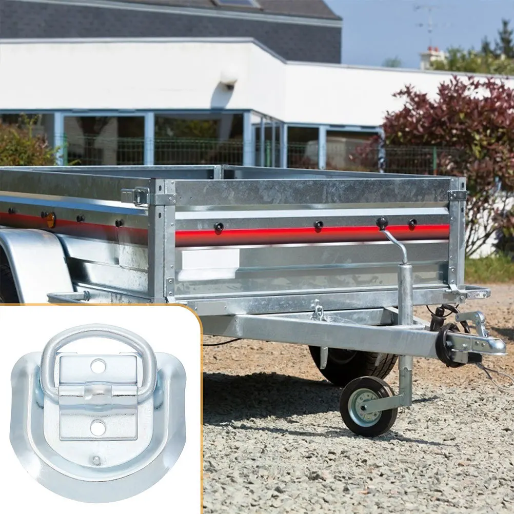 

2pcs D Ring Tie Down Anchors Heavy Duty Stainless Steel Floor Hooks For Trailer Truck Bed Deck Mount Cargo Anchor Points Dring