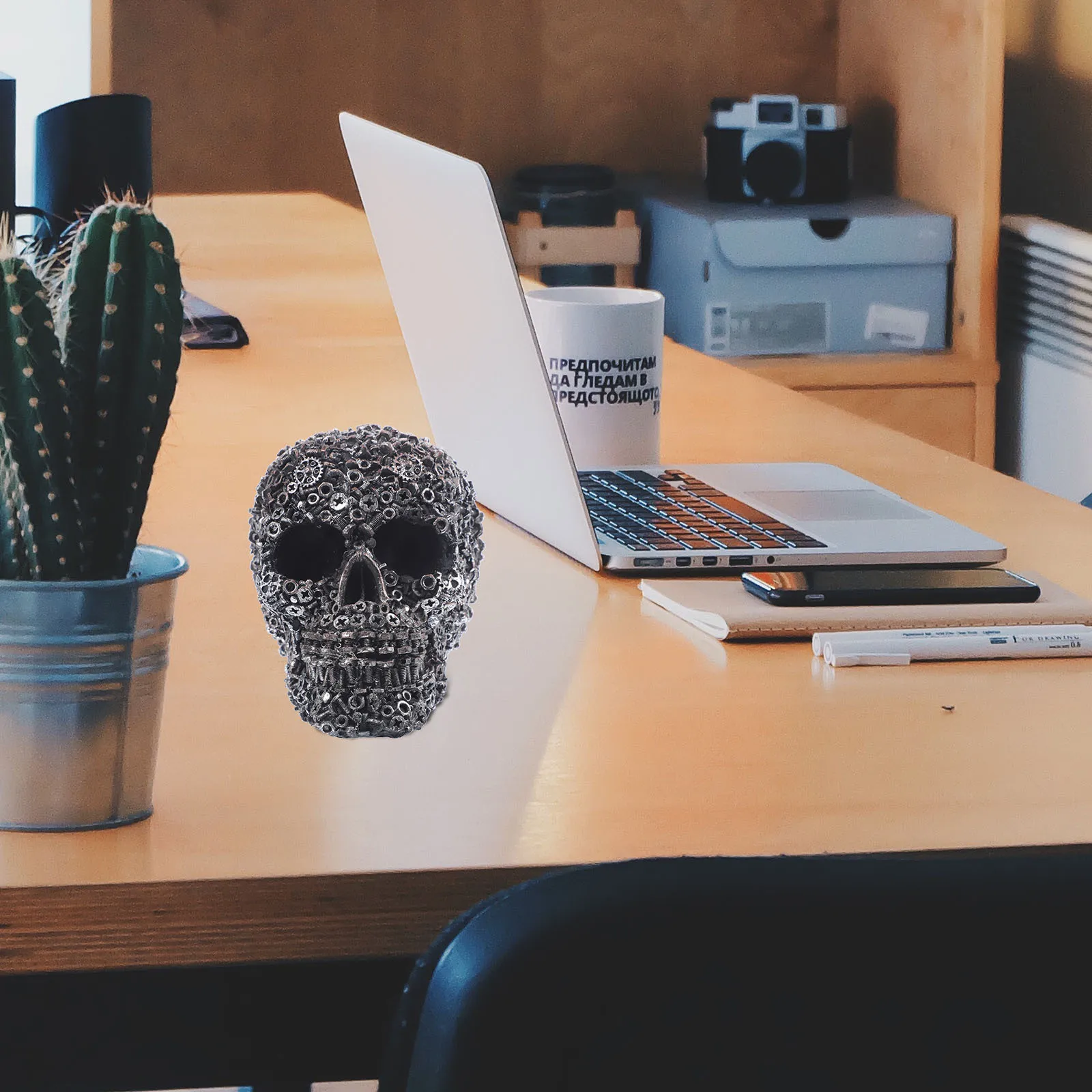 

Resin for Halloween Party Haunted Head nament Haunted House Skull Resin Bar Display Gift