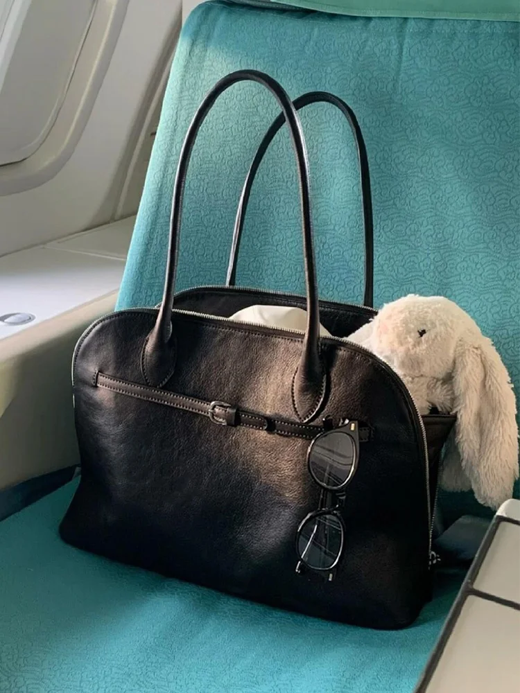 

Large Capaci Genuine Leather Tote Bag Women's 2025 New Luxury Commuter Handbag Single oulder Bag Ele Daily Use