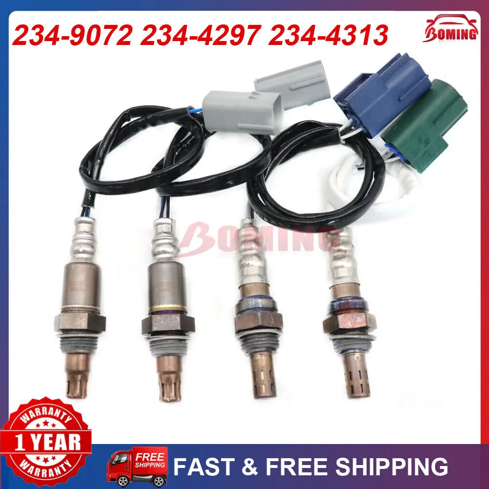 

Set of 4pcs Up&Downstream O2 Oxygen Lambda Sensor 234-9072 234-4297 234-4313 For Nissan Pathfinder Frontier Xterra V6 4.0L 2007