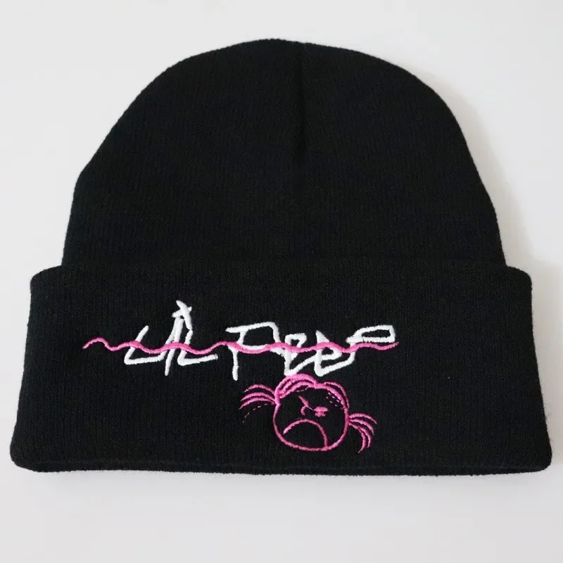 Lil Peep Beanie Embroidery Men Women Knit Cap Knitted Hat Skullies Warm Winter Unisex Ski Hip Hop Hat