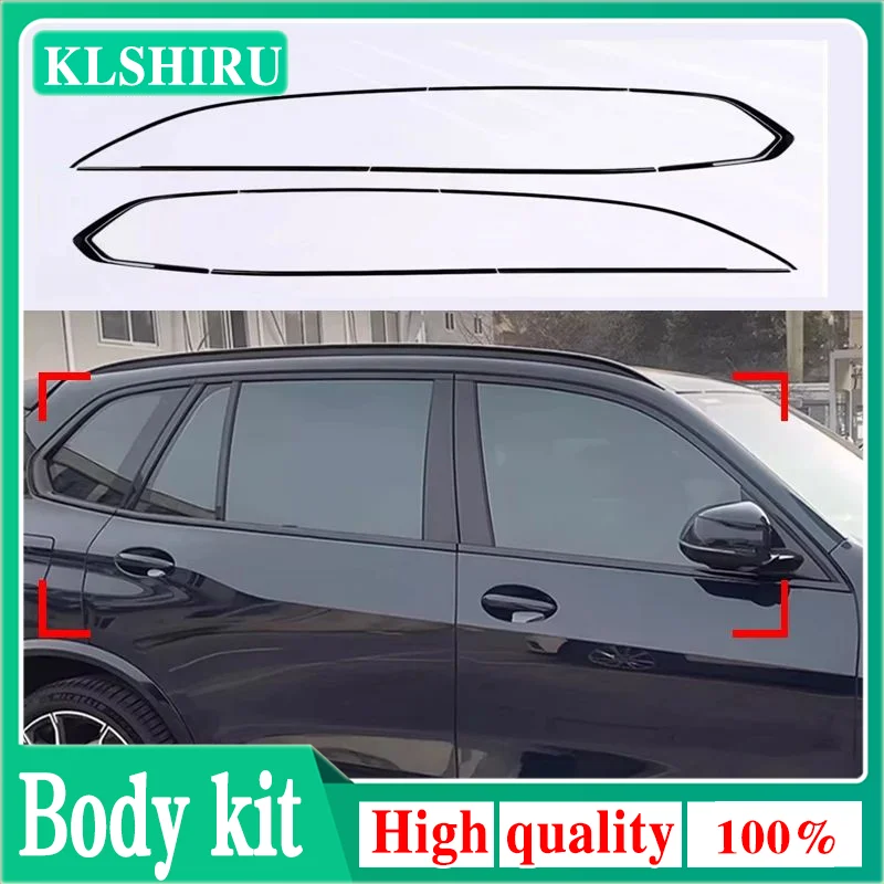 

Black Steel Window Molding Frame Strips Trim Cover For BMW X5 G05 2018-2022