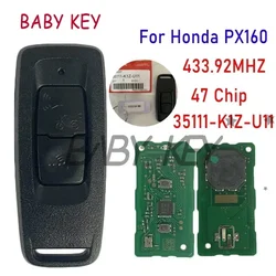 For 2022 year  Honda PCX PCX160 Motorcycle Remote Key 2 Button 433.92MHz  47 Chip  FCCID 35111-K1Z-U11