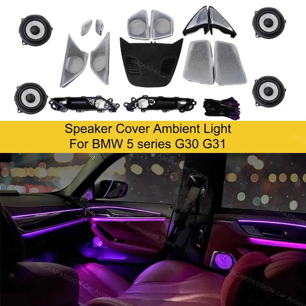 

LED Speaker Cover Ambient Light for BMW 5 series G30 G31 G38 reading light Central ControlAmbient Light