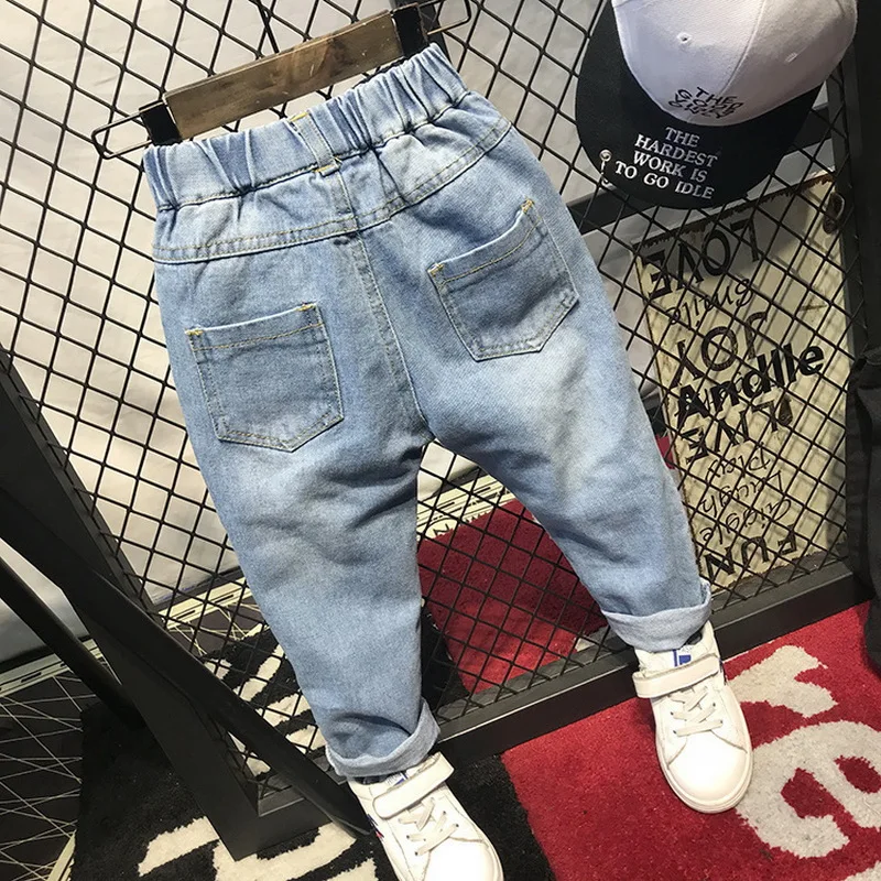 New arrival Children Broken Hole Pants Trousers Baby Boys Jeans Fashion Autumn 2-6Year Kids Trousers Children Clothing C12019