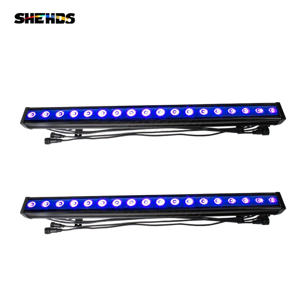 2/4PCS DJ LED 18x12W Light Waterproof Wash Wall RGBW Lights IP65 Outdoor 4in1 Bar Light For Disco Party Wedding House Decoration