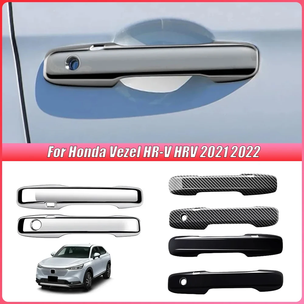 

Car Door Handle Bowl Frame Decor Sticker Cover Trim for Honda Vezel HR-V HRV 2021 2022 ABS Exterior Decoration Parts