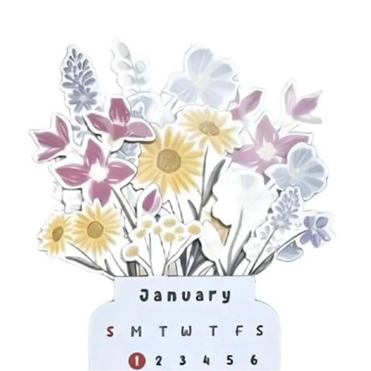 2024 Calendar,2024 Bloomy Flowers Desk Calendar