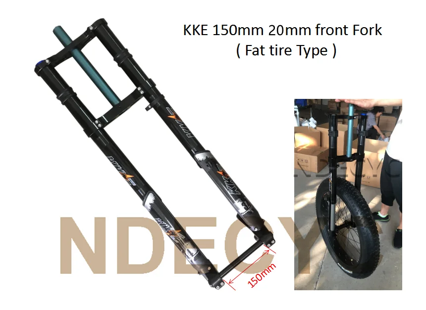 US Stock KKE freno a disco smorzamento sospensione pneumatica 110mm/150mm bicicletta elettrica Downhill forcelle anteriori con ammortizzatore