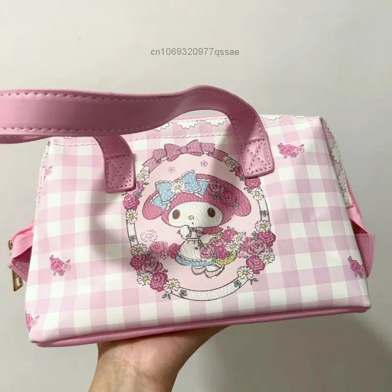 My Melody Medieval Cute Handbag Y2k Girl Kawaii Cartoon Printed Portable Zipper Storage Bag Portable Makeup Bag Toilet Bag