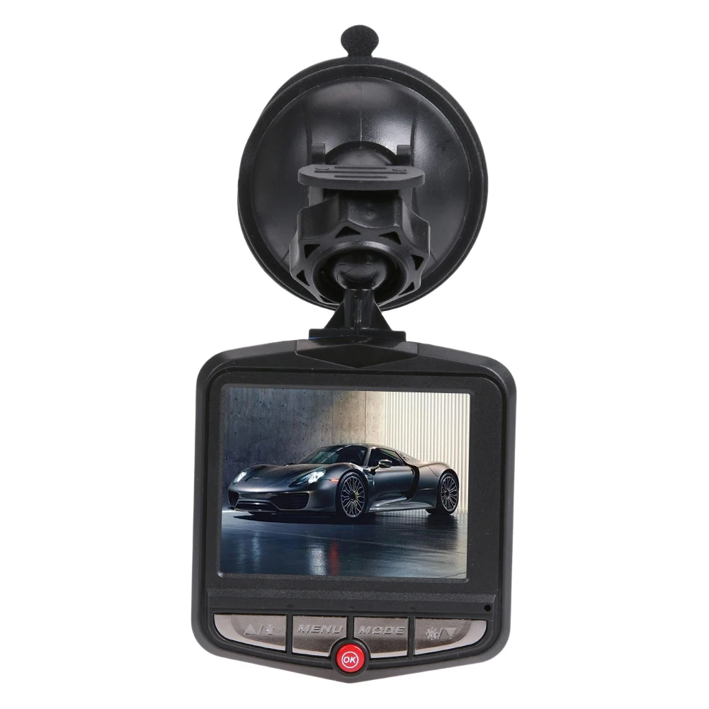 Dash Cam Suction Cup HD 1080P Car DVR Night Vision Car Camcorder 2.4 Inch LCD Screen Motion Detection G-Sensor Circle Recording 