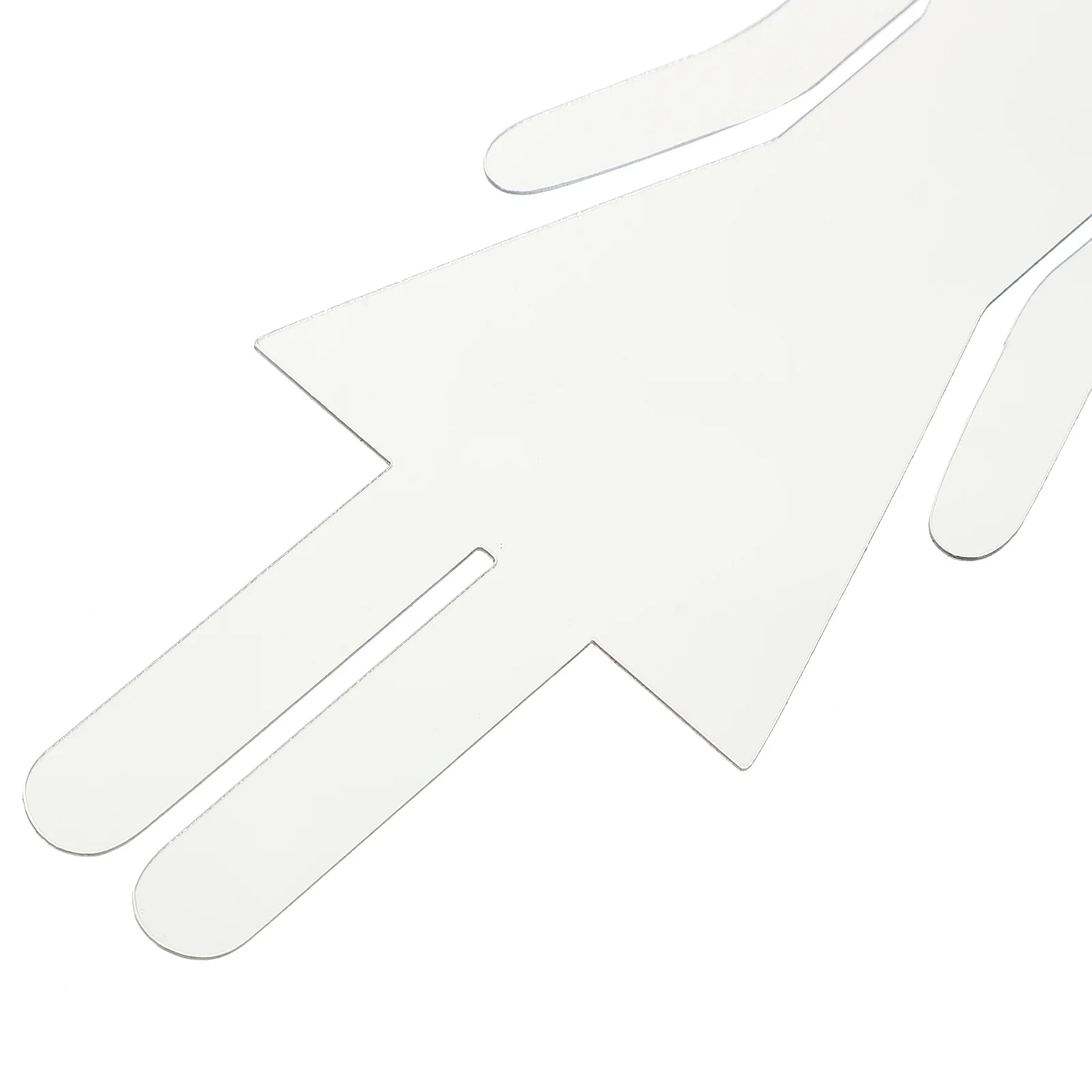 

2Pcs Washroom Sign Acrylic Toilet Identification Bathroom Door Plate for Office Hotel Restaurant Store