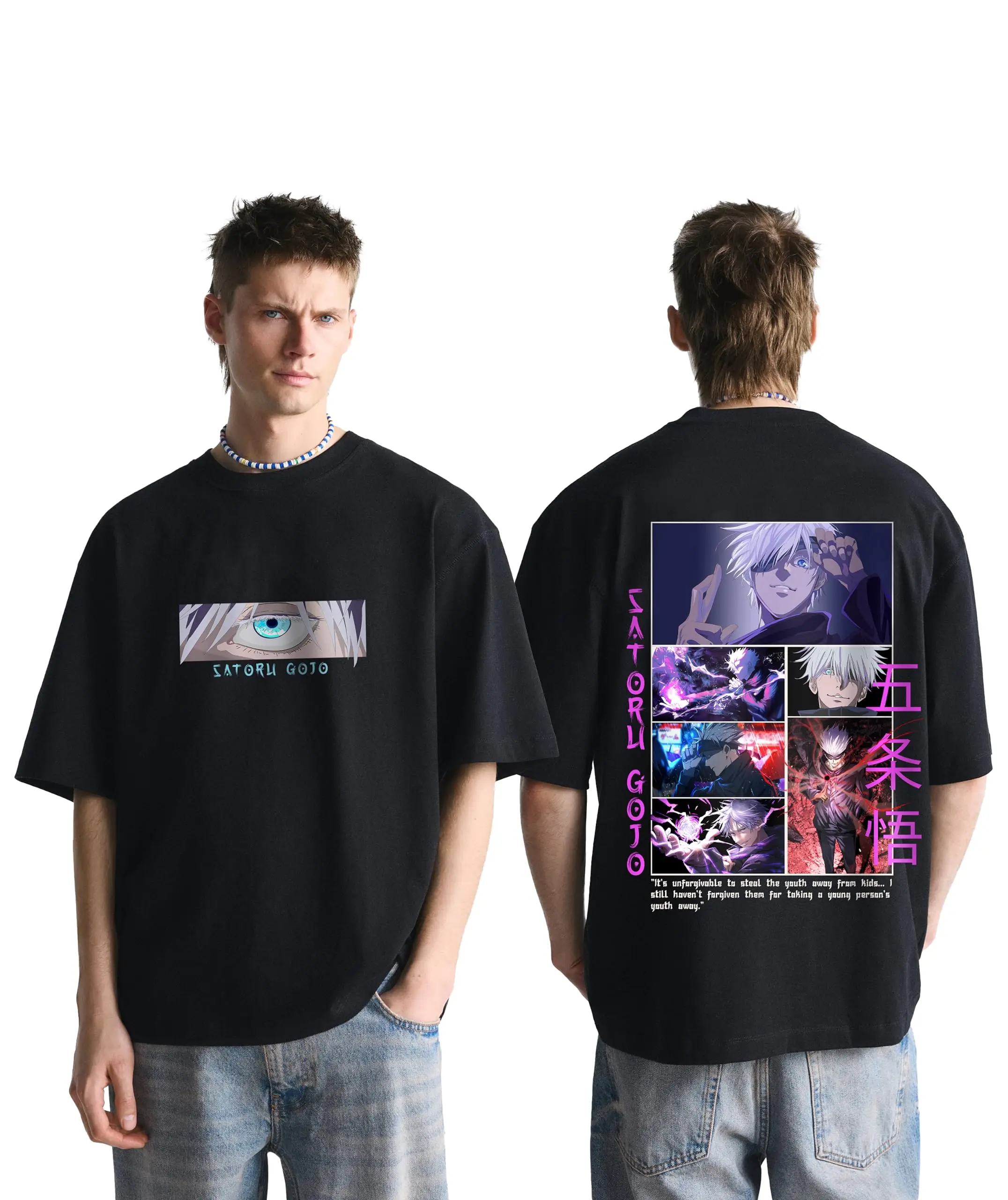 2026 Summer Jujutsu Kaisen Retro Cosplay T-shirt Men's Super Casual Cotton Printed Short-sleeved Unisex Children's Sports Shirt