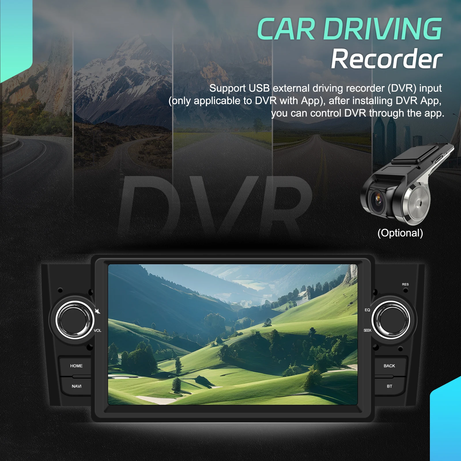 Podofo 9-Zoll Carplay 2Din Autoradio für Fiat Punto 2005-2009 Linea 2007-2011 Android Auto Multimedia-Player GPS-Navigation WiFi FM/RDS DSP – Detail 23