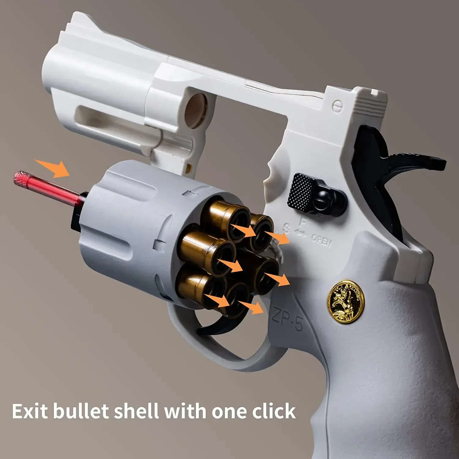 Continuous Firing Pistol ZP5 357 Revolver Launcher Soft Dart Bullet Toy Guns CS Outdoor Weapon Birthday Gift for Kids Adult