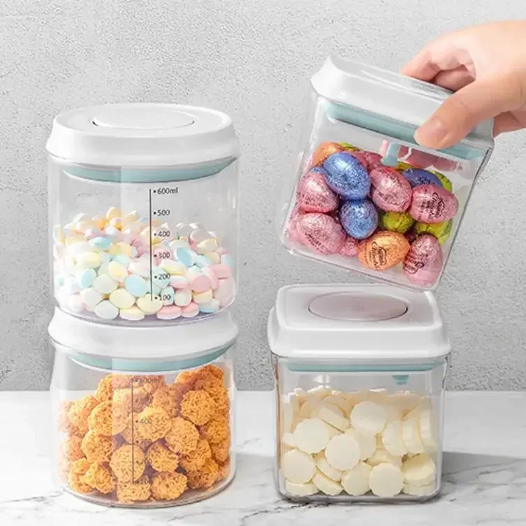 Pop Cereal Air Tight Food Storage Container Set Air Tight Plastic Containers Perfect Breakfast Cereal Multi-function Food Jar