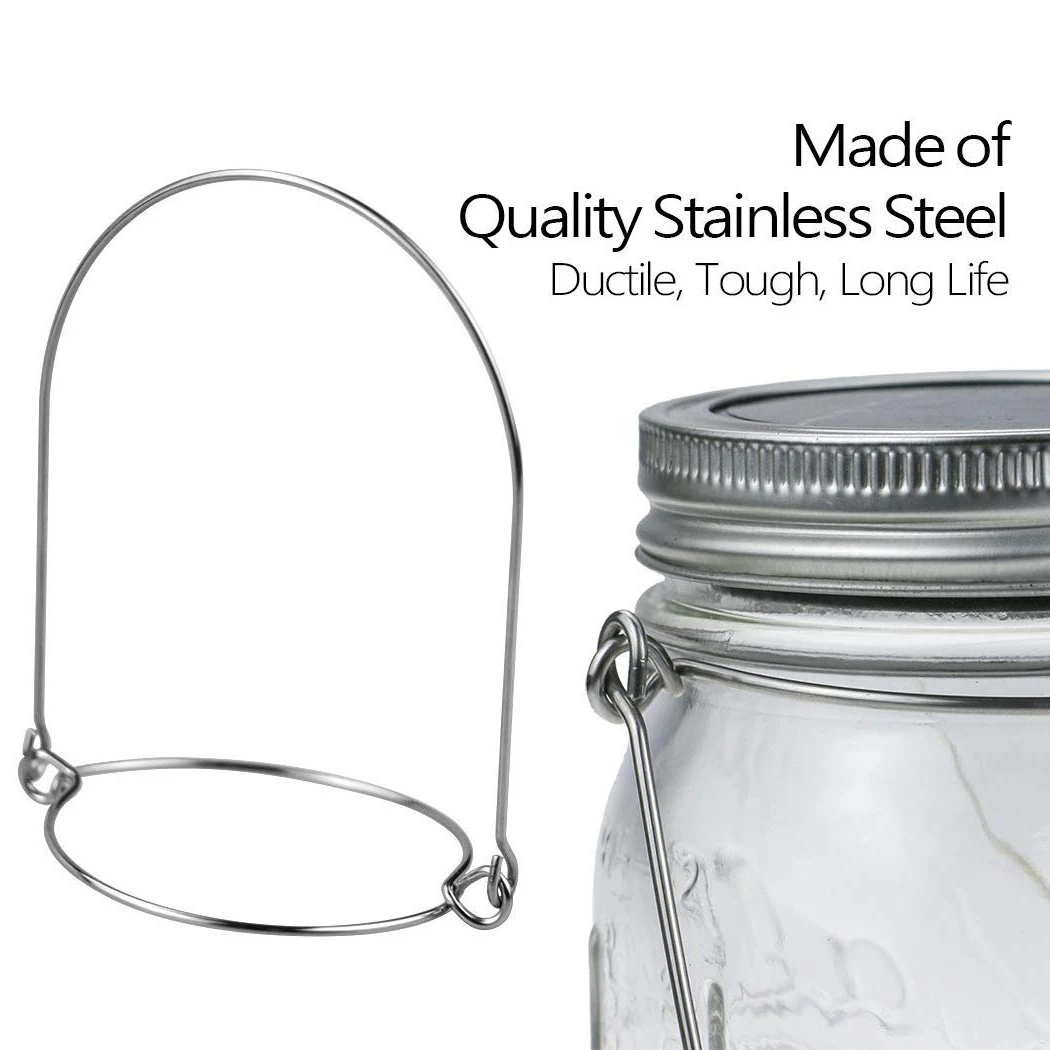 8 Pack Stainless Steel Wire Handles (Handle-Ease) for Mason Jar, Ball Pint Jar, Canning Jars, Mason Jar Hangers and Hooks for