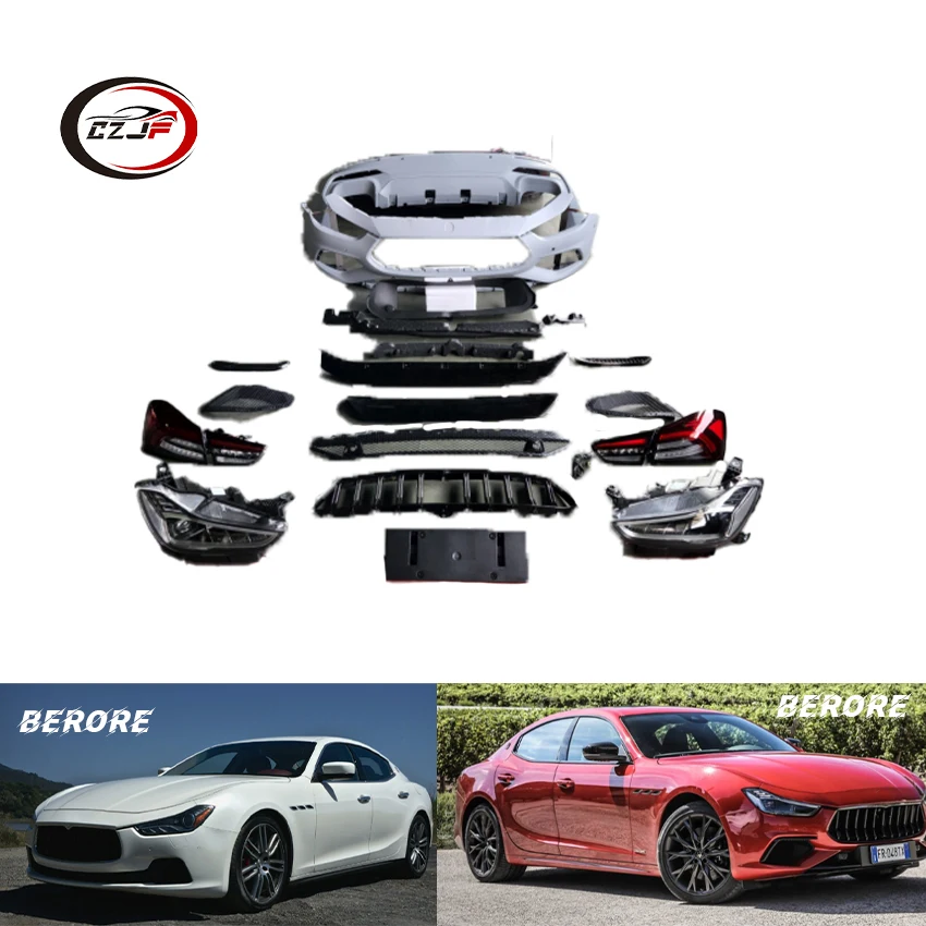 MASE LED Headlamp Taillamp Body Kit for Maserati Ghibli 2014 2015 2016 2017 Upgrade 2018