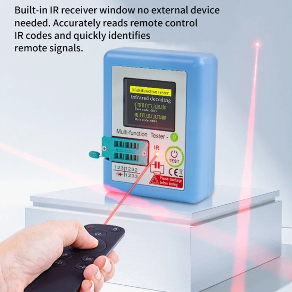 Multi-Function Transistor Tester 1.8" TFT Color Screen LCR Meter Diode MOSFET Thyristor Capacitor Inductor IR Remote Decode Tool view 4