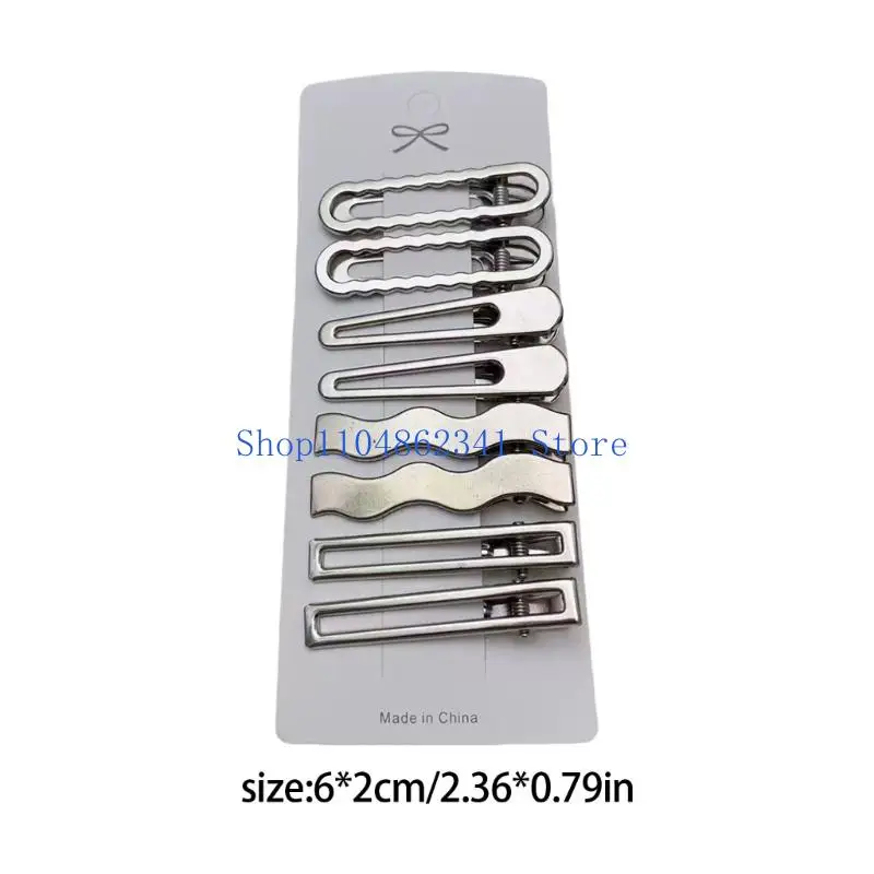 5ASD Silver Duckbill Clip for Women Girls Hair Barrettes Excesssories Lightweight Sweet Sweet for الحفلات والاستخدام اليومي