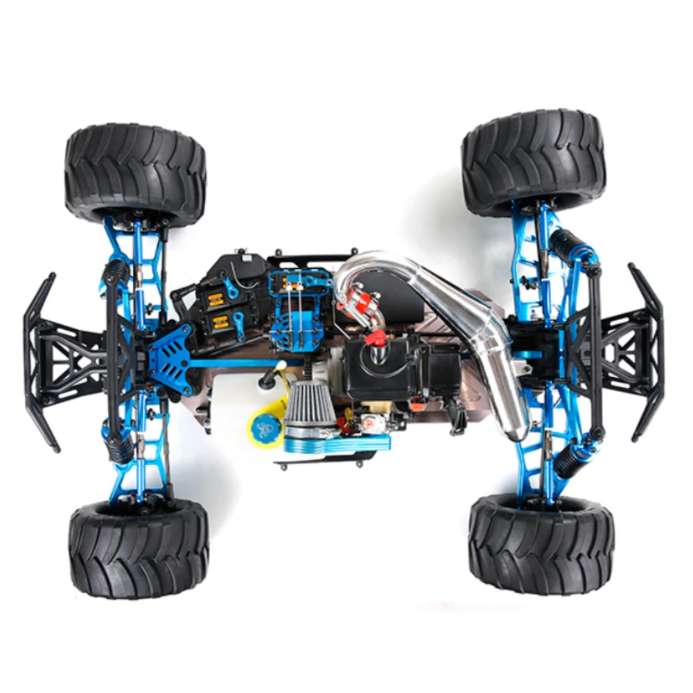 Motor de gasolina de 45cc, modelo de coche de Control remoto 1/5, tracción en las cuatro ruedas, todoterreno, ROFUN X-LT, motor de gasolina de potencia de 45CC