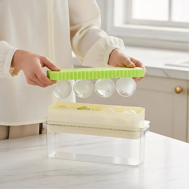 1Set Creative Ice Ball Mold Polygonal Silicone Food Grade Tray Freezer Household Accessories for Chilled Drinks