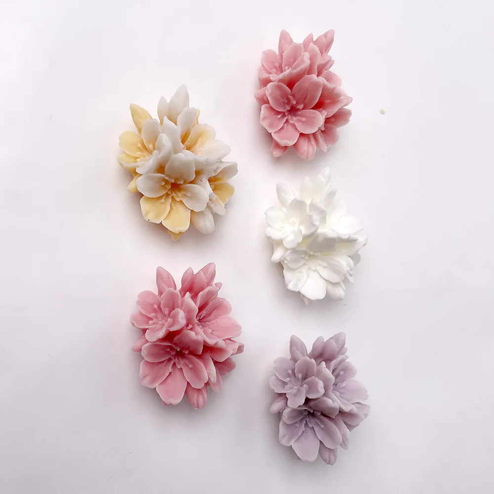 1pcs Aromatherapy Candle Silicone Mold 3D Peach Flower Shape Soap Silicone Mould DIY Candle Cup Soap Mould Cake Decoration Suppl