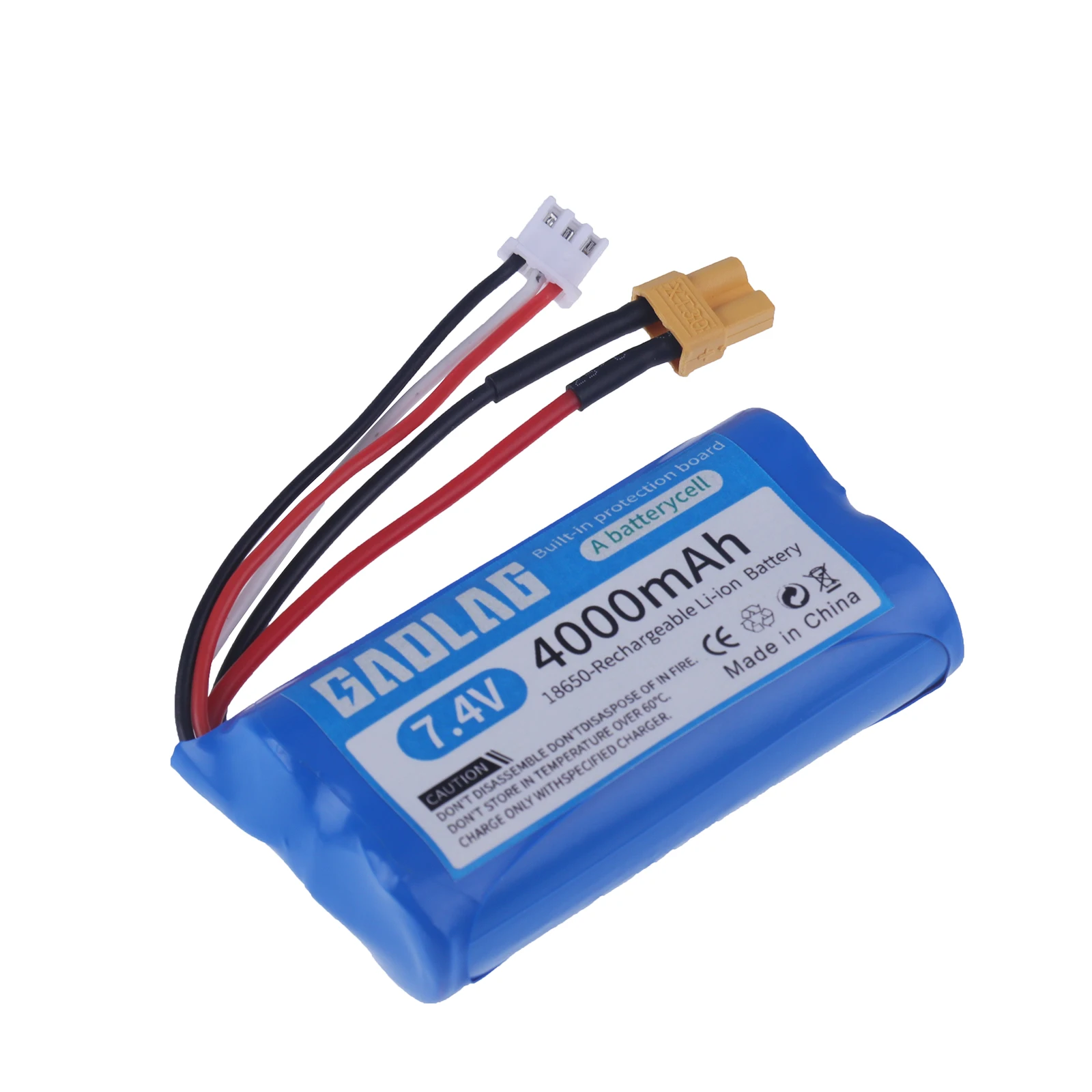 7.4V 4000mAh Lipo Battery XT30 plug for HUINA 1580 1583 580 550 582 accessory 7.4V high capacity battery for car image 2