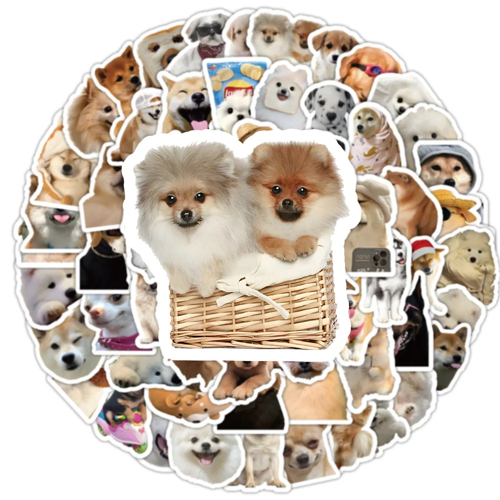 10/30/50/100PCS Cute Cartoon Dogs  Meme Graffiti Stickers Kids Toys DIY Diary Laptop Stationery Suitcase Phone Bike Funny Decals