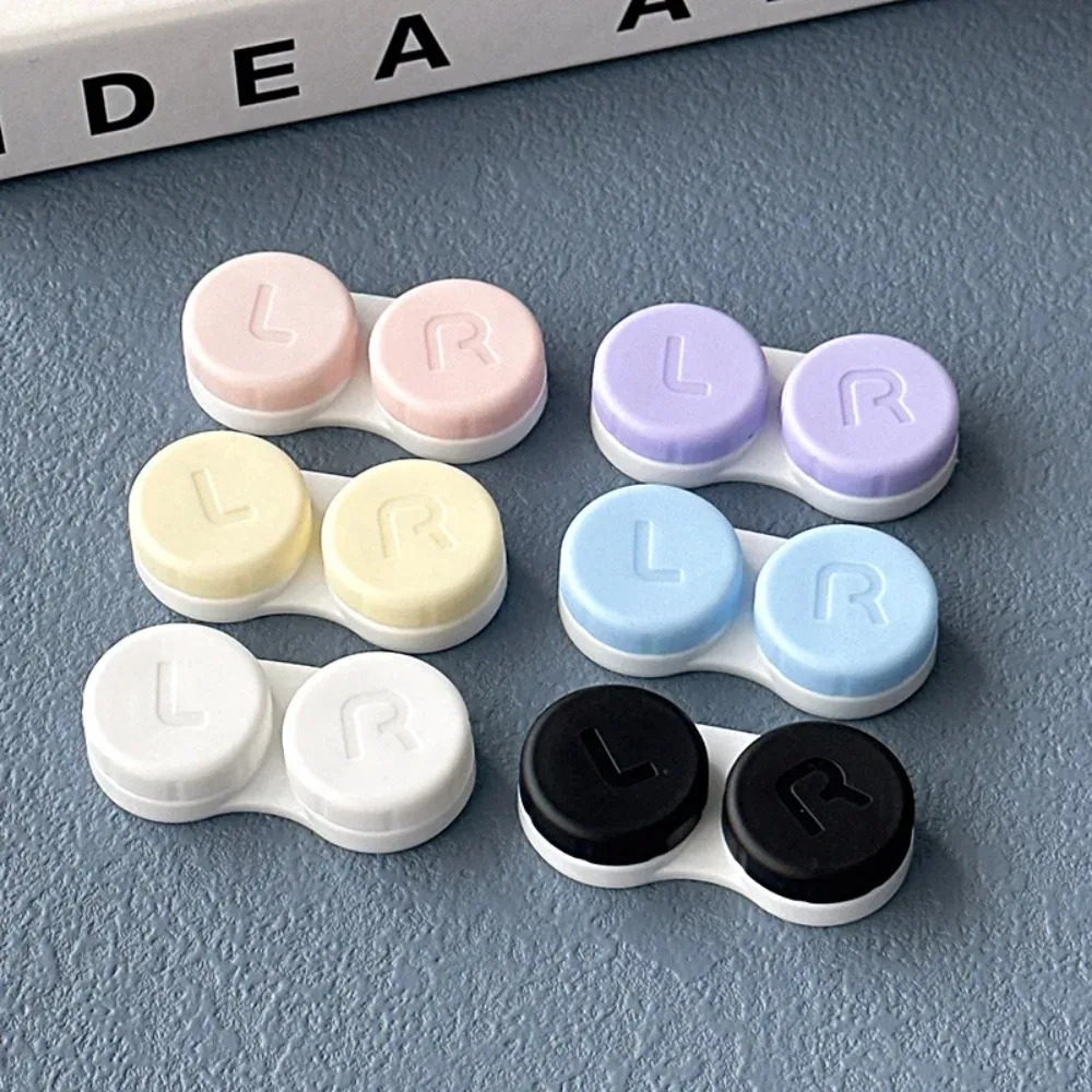 Mini Portable Simple Contact Lens Case Single Pack Travel Storage Container Cute Eyewear Care Accessories Contact Lenses Holder