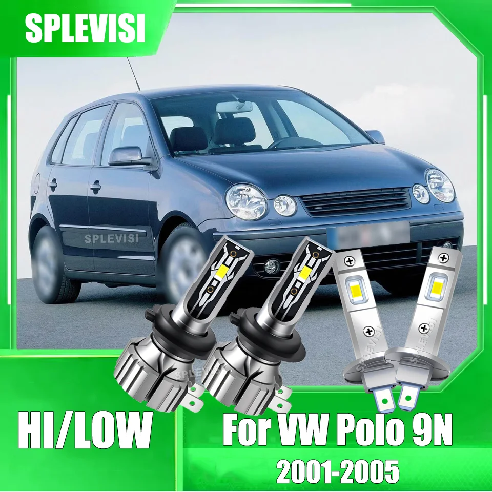 

Applicable to bad weather H1 H7 IP68 CSP 12V LED Headlights High Low Beam Upgrade Bundle For VW Polo 9N 2001 2002 2003 2004 2005