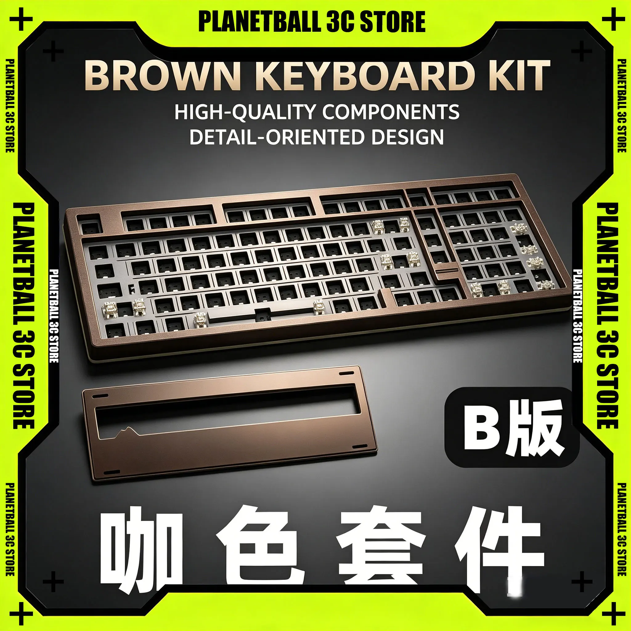 Premium SCC100 Mechanical Keyboard Kit CNC Alloy Tri-mode Wireless Hot-swap RGB Quick Release DIY Gaming Keyboard